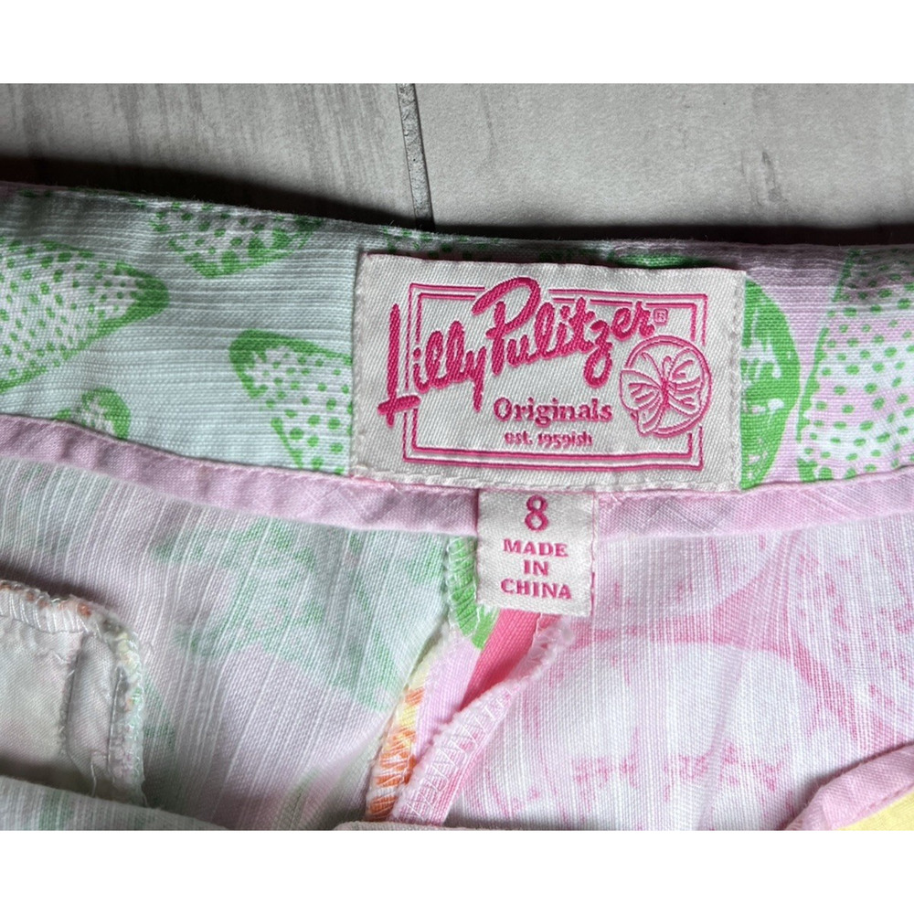 LILLY PULITZER (8) WHAT THE SHELL Patchwork-Capris-RESORTWEAR-Y2K-Classic-Luxury - Picture 6 of 14